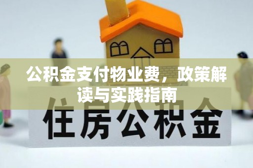 青州公积金支付物业费，政策解读与实践指南