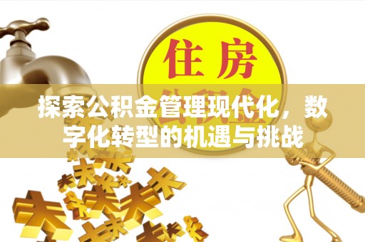 青州探索公积金管理现代化，数字化转型的机遇与挑战