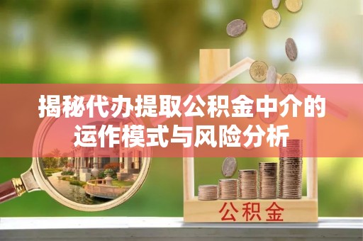 青州揭秘代办提取公积金中介的运作模式与风险分析