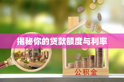 青州揭秘你的贷款额度与利率