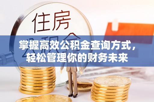 青州掌握高效公积金查询方式，轻松管理你的财务未来