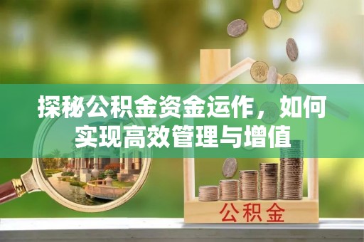 青州探秘公积金资金运作，如何实现高效管理与增值