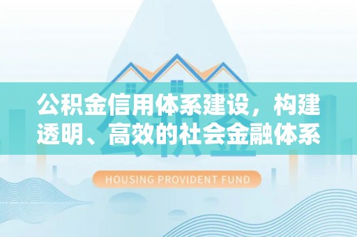青州公积金信用体系建设，构建透明、高效的社会金融体系